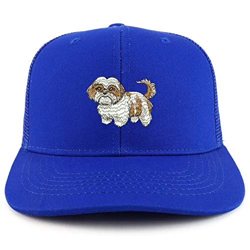 Trendy Apparel Shop Shih Tzu Two Two Tone Mesh Back Trucker Baseball Cap
