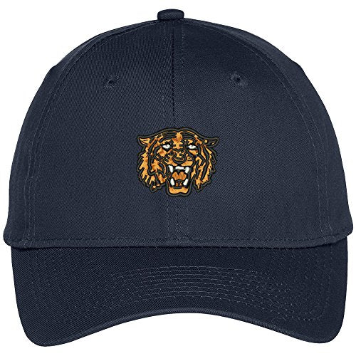 Trendy Apparel Shop Tiger Face Embroidered Adjustable Baseball Cap