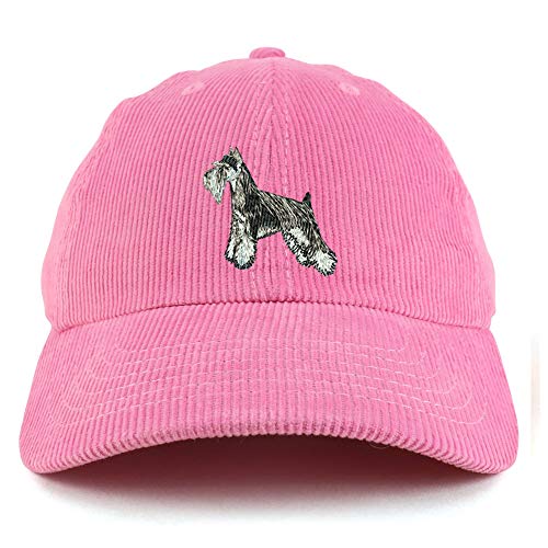 Trendy Apparel Shop Miniature Schnauzer Dog Corduroy Unstructured Baseball Cap