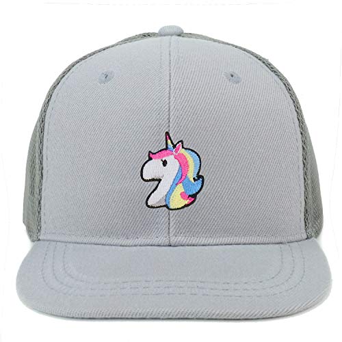Trendy Apparel Shop Unicorn Patch Structured Infant Flatbill Mesh Snapback Cap