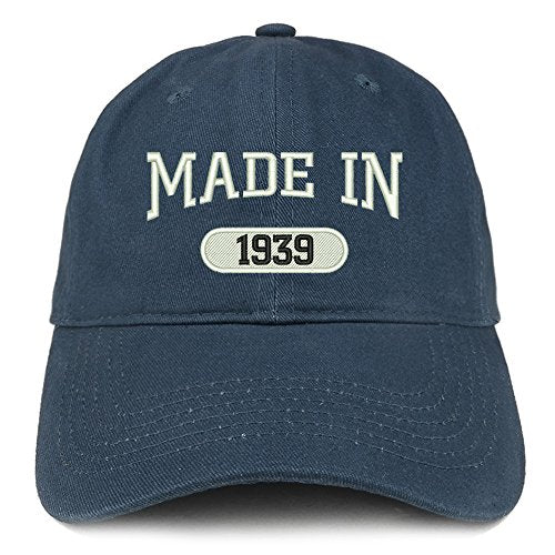 Trendy Apparel Shop Made in 1939 Embroidered 82nd Birthday Brushed Cotton Cap