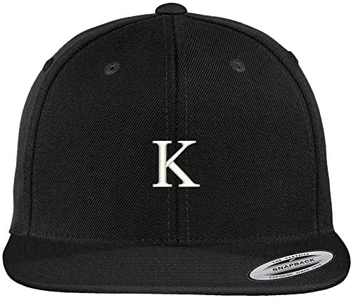Trendy Apparel Shop Greek Kappa Embroidered Flat Bill Adjustable Snapback Cap