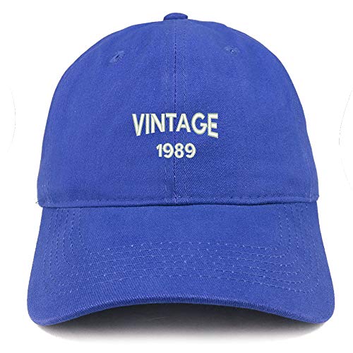 Trendy Apparel Shop Small Vintage 1989 Embroidered 32nd Birthday Adjustable Cotton Cap