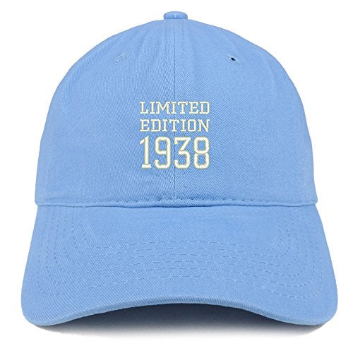 Trendy Apparel Shop Limited Edition 1938 Embroidered Birthday Gift Brushed Cotton Cap