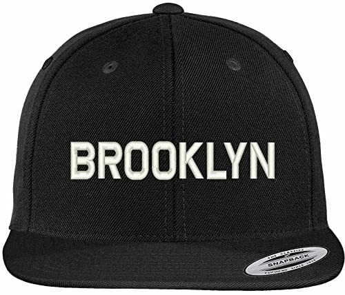Trendy Apparel Shop Brooklyn City Embroidered Flat Bill Snapback Ball Cap