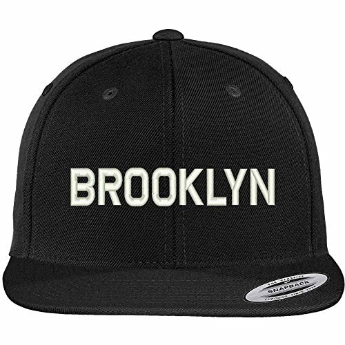 Trendy Apparel Shop Brooklyn City Embroidered Flat Bill Snapback Ball Cap