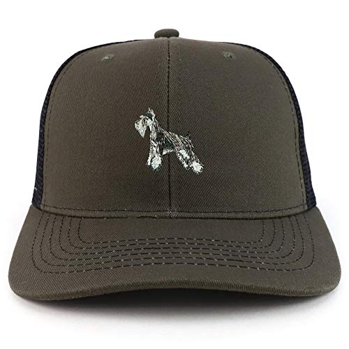 Trendy Apparel Shop Miniature Schnauzer Dog Two Tone Trucker Baseball Cap