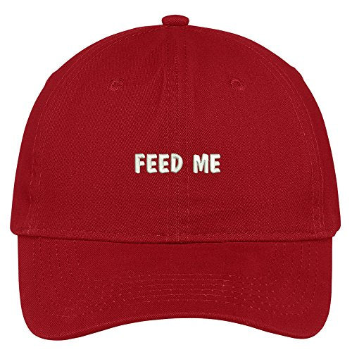 Trendy Apparel Shop Feed Me Embroidered Brushed Cotton Adjustable Cap