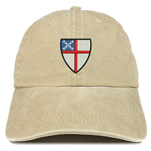 Trendy Apparel Shop Episcopal Shield Embroidered Washed Low Profile Cap