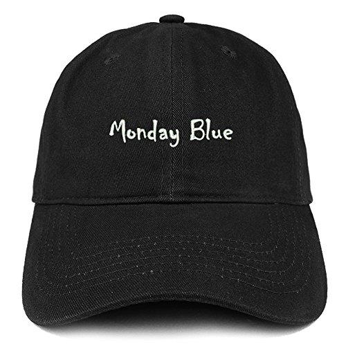 Trendy Apparel Shop Monday Blue Embroidered Soft Cotton Dad Hat