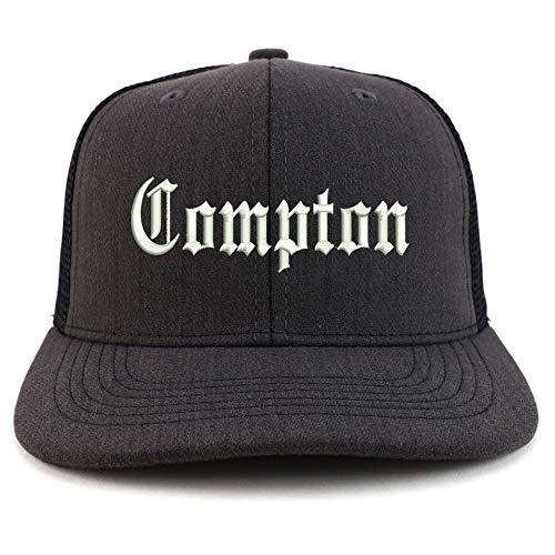 Trendy Apparel Shop Compton City Old English Two Tone Trucker Baseball Cap