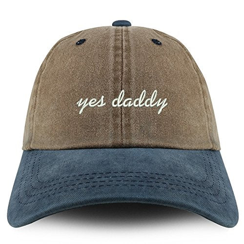 Trendy Apparel Shop Yes Daddy Embroidered Pigment Dyed Unstructured Cap