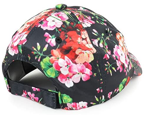 Trendy Apparel Shop Women's Floral Print Satin Unstructured Low Profile Baseball Cap