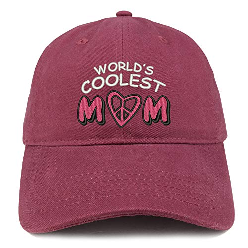 Trendy Apparel Shop World's Coolest Mom Soft Crown 100% Brushed Cotton Cap