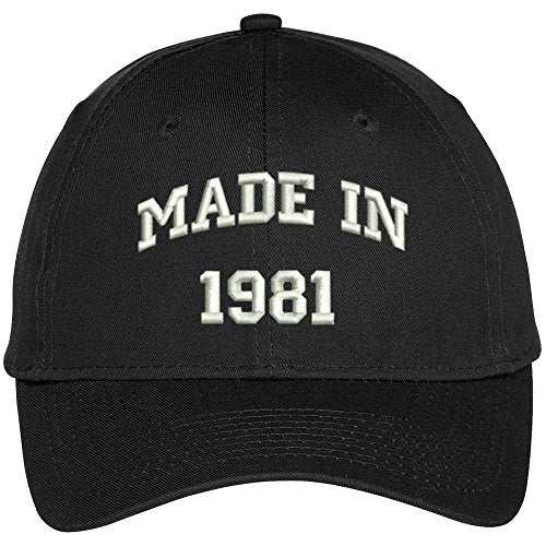 Trendy Apparel Shop 36th Birthday Gift - Made in 1981 Embroidered Cap
