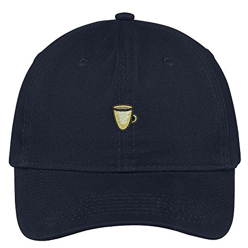 Trendy Apparel Shop Coffee Cup Embroidered Low Profile Soft Cotton Brushed Baseball Cap