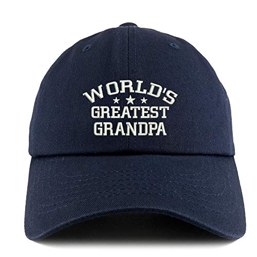 Trendy Apparel Shop World's Greatest Grandpa Solid Adjustable Unstructured Hat