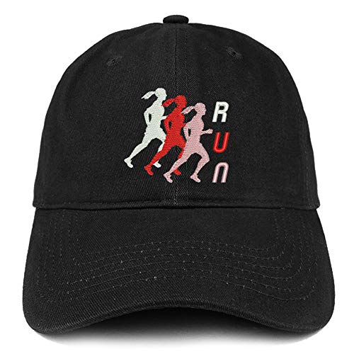 Trendy Apparel Shop Female Run Embroidered Soft Crown 100% Brushed Cotton Cap