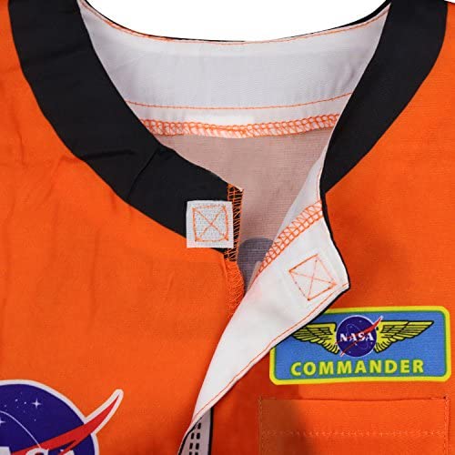 Trendy Apparel Shop Kid's Costume Junior Astronaut Shirt with NASA Logo - ORANGE