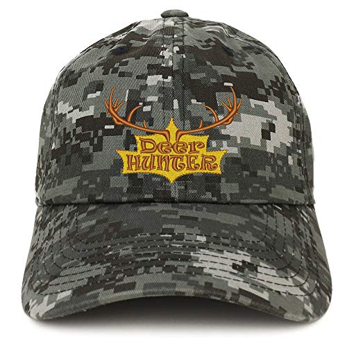 Trendy Apparel Shop Deer Hunter Embroidered Brushed Cotton Cap