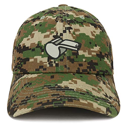 Trendy Apparel Shop Referee Whistle Blower Soft Crown 100% Brushed Cotton Cap
