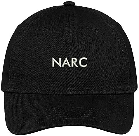 Trendy Apparel Shop Narc Embroidered Soft Crown 100% Brushed Cotton Dad Hat Cap