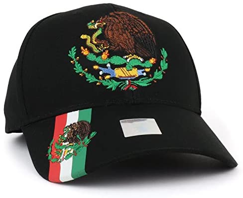 Trendy Apparel Shop Mexico Coat of Arms Flag Embroidered Structured Ball Cap