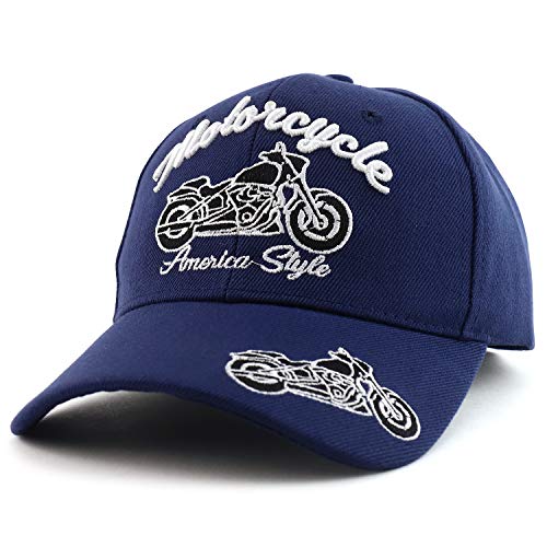 Trendy Apparel Shop 3D Motorcycle America Style Embroidery Baseball Cap