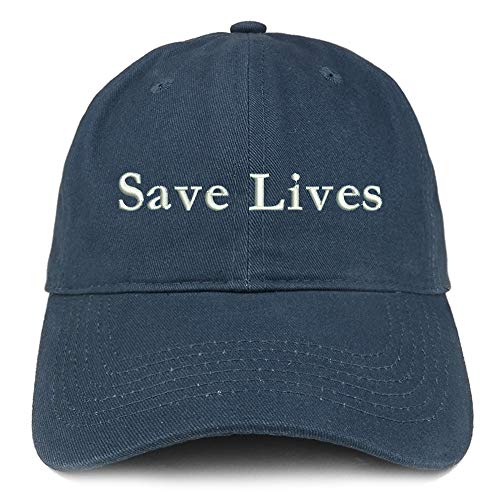 Trendy Apparel Shop Save Lives Embroidered Soft Crown Cotton Cap