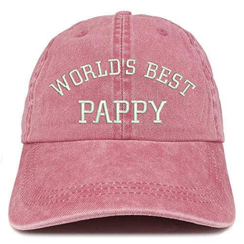 Trendy Apparel Shop World's Best Pappy Embroidered Washed Cotton Adjustable Cap