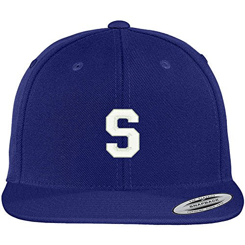 Trendy Apparel Shop Letter S Collegiate Varsity Font Initial Embroidered Baseball Cap