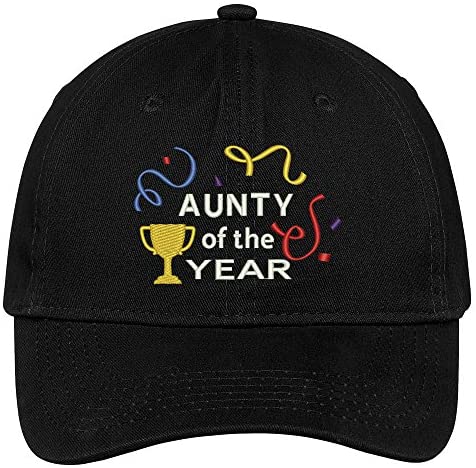 Trendy Apparel Shop Aunty Of The Year Embroidered Low Profile Cotton Cap Dad Hat