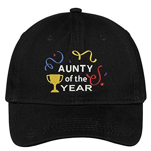 Trendy Apparel Shop Aunty Of The Year Embroidered Low Profile Cotton Cap Dad Hat