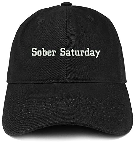Trendy Apparel Shop Sober Saturday Embroidered Soft Cotton Dad Hat