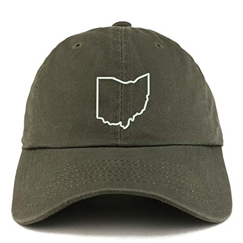 Trendy Apparel Shop Ohio State Outline Solid Adjustable Unstructured Dad Hat