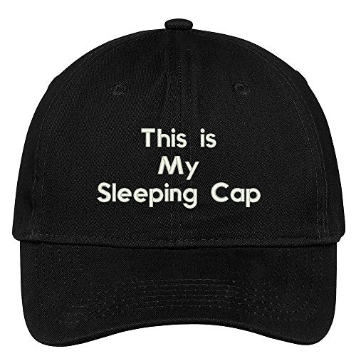 Trendy Apparel Shop This is My Sleeping Cap Embroidered Brushed 100% Cotton Baseball Cap