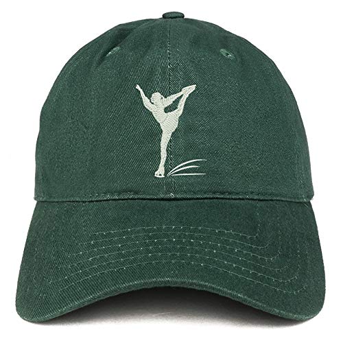 Trendy Apparel Shop Figure Skater Embroidered Soft Crown 100% Brushed Cotton Cap