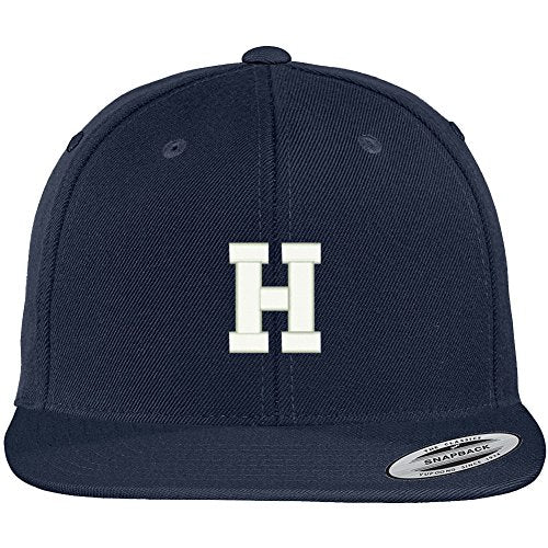Trendy Apparel Shop Letter H Collegiate Varsity Font Initial Embroidered Baseball Cap