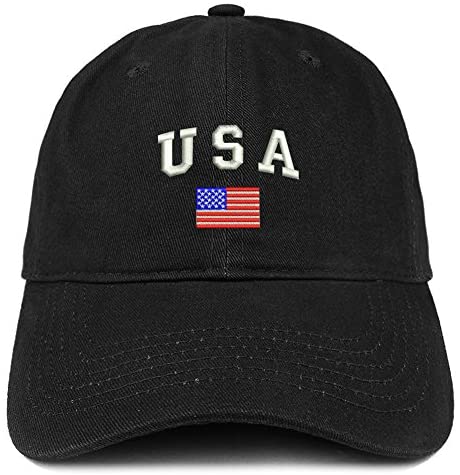 Trendy Apparel Shop American Flag and USA Embroidered Dad Hat Patriotic Cap