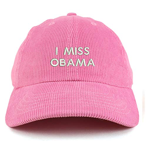 Trendy Apparel Shop I Miss Obama Cotton Corduroy Unstructured Baseball Cap