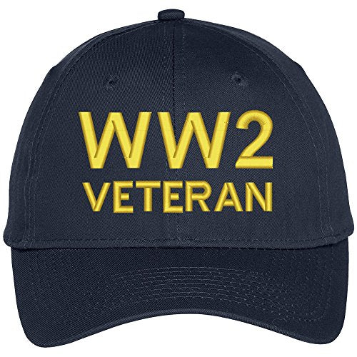 Trendy Apparel Shop WW2 Veteran Embroidered Military Baseball Cap