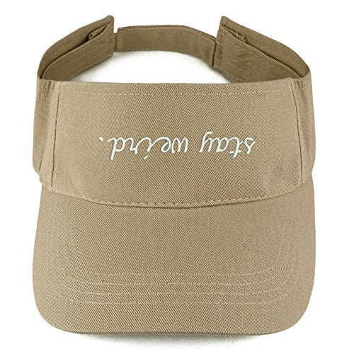 Trendy Apparel Shop Stay Weird Embroidered 100% Cotton Adjustable Visor