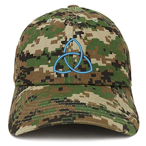 Trendy Apparel Shop Holy Trinity Embroidered Soft Crown 100% Brushed Cotton Cap