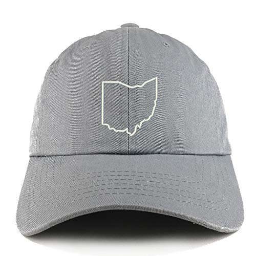 Trendy Apparel Shop Ohio State Outline Solid Adjustable Unstructured Dad Hat