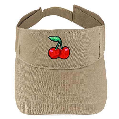 Trendy Apparel Shop Cherry Patch Cotton Summer Visor Cap
