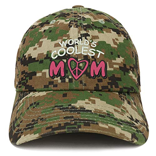 Trendy Apparel Shop World's Coolest Mom Soft Crown 100% Brushed Cotton Cap