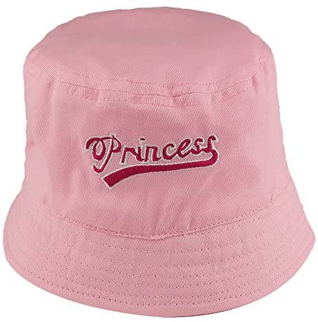 Trendy Apparel Shop Girl's Princess Embroidered Youth Size Cotton Bucket Hat