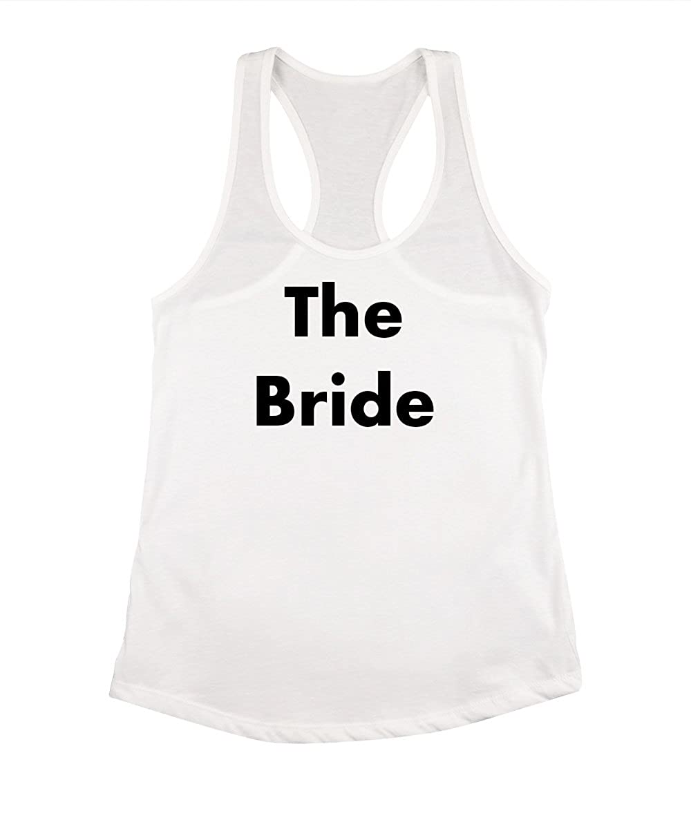 Trendy Apparel Shop The Bride Printed Bridal Bachelorette Party Women's Racerback Tank Top