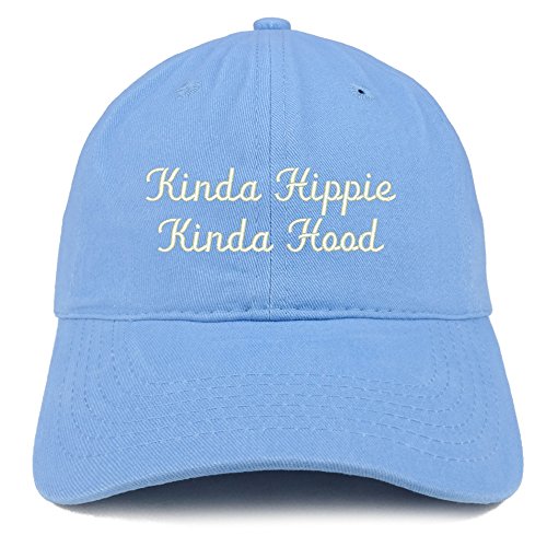 Trendy Apparel Shop Kinda Hippie Kinda Hood Embroidered Brushed Cotton Cap