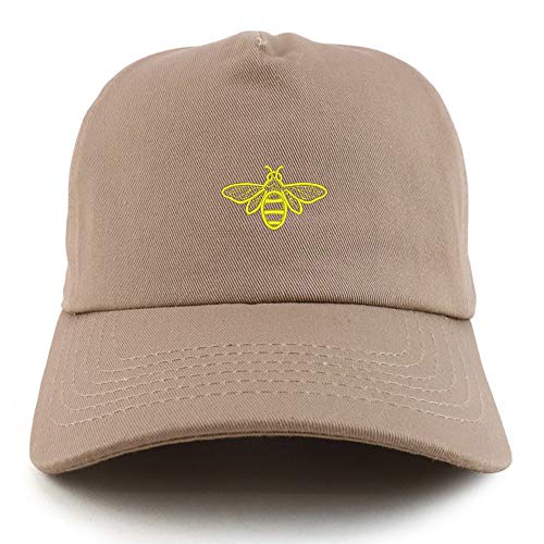 Trendy Apparel Shop Bee Embroidered Unstructured 5 Panel Dad Baseball Cap